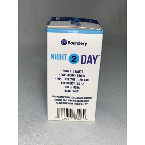 Boundery Night2Day LED Bulb E26/E27 8W 270° Light Sensor 5000K-5500K 800 Lumens - Picture 5 of 7